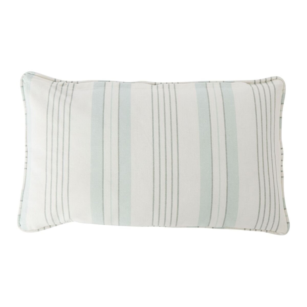 ACTUEL Coussin déco déhoussable avec zip en coton motifs rayures
