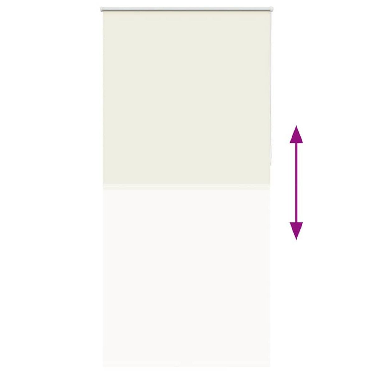 VIDAXL Store enrouleur occultant blanc casse 115x230 cm largeur tissu