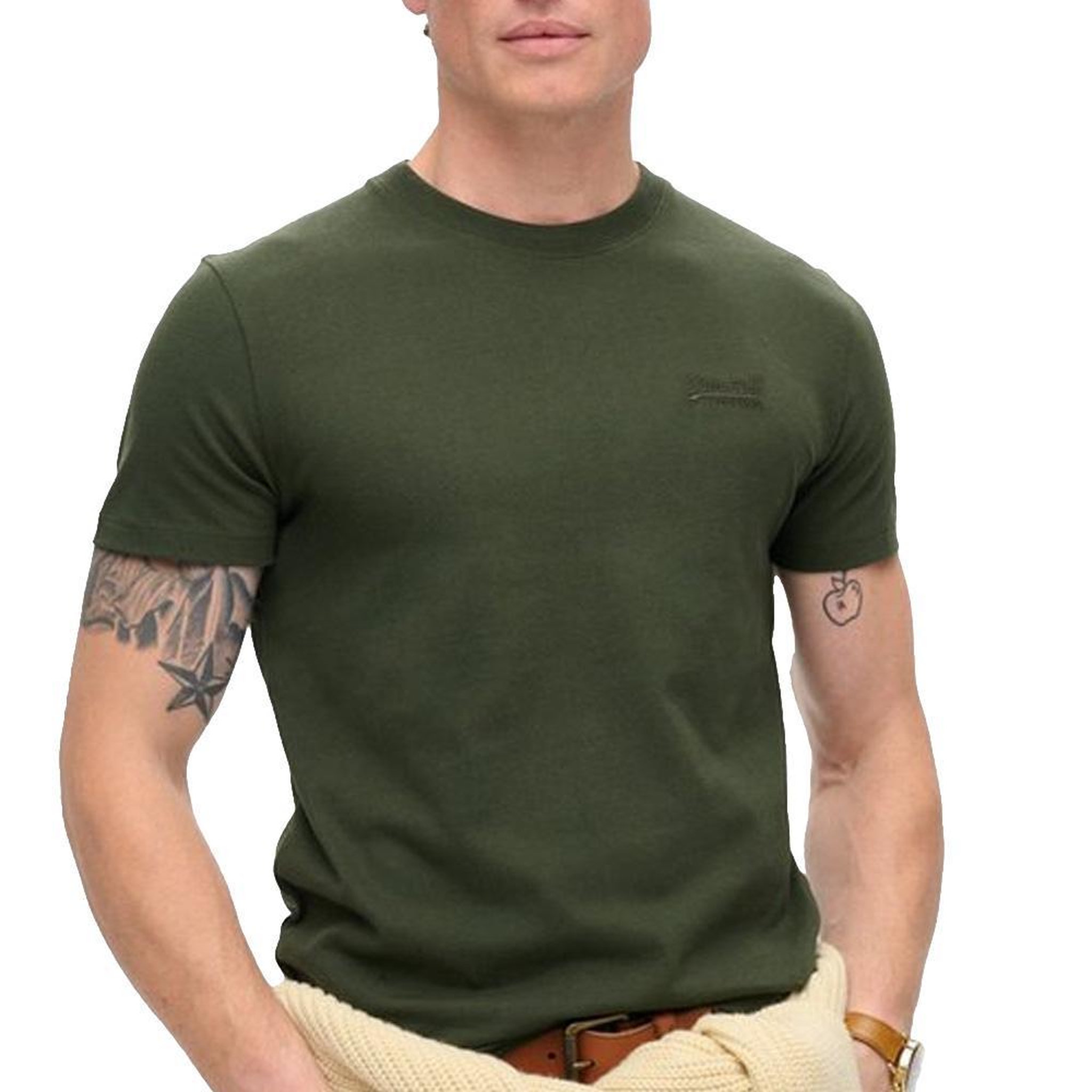 SUPERDRY T-Shirt Vert Homme Superdry Essential. Coloris disponibles : Vert