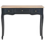Voir la diapositive 3 : VIDAXL Table de console et coiffeuse avec 3 tiroirs Noir