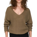 JACQUELINE DE YONG Pull Marron Femme JDY Maya. Coloris disponibles : Marron