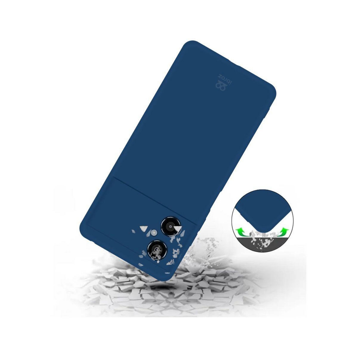 IBROZ Coque Xiaomi Poco M4 5G Silicone Bleu