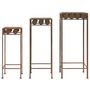 Voir la diapositive 1 : VIDAXL Set de supports de plantes 3 pcs Style vintage Metal rouille