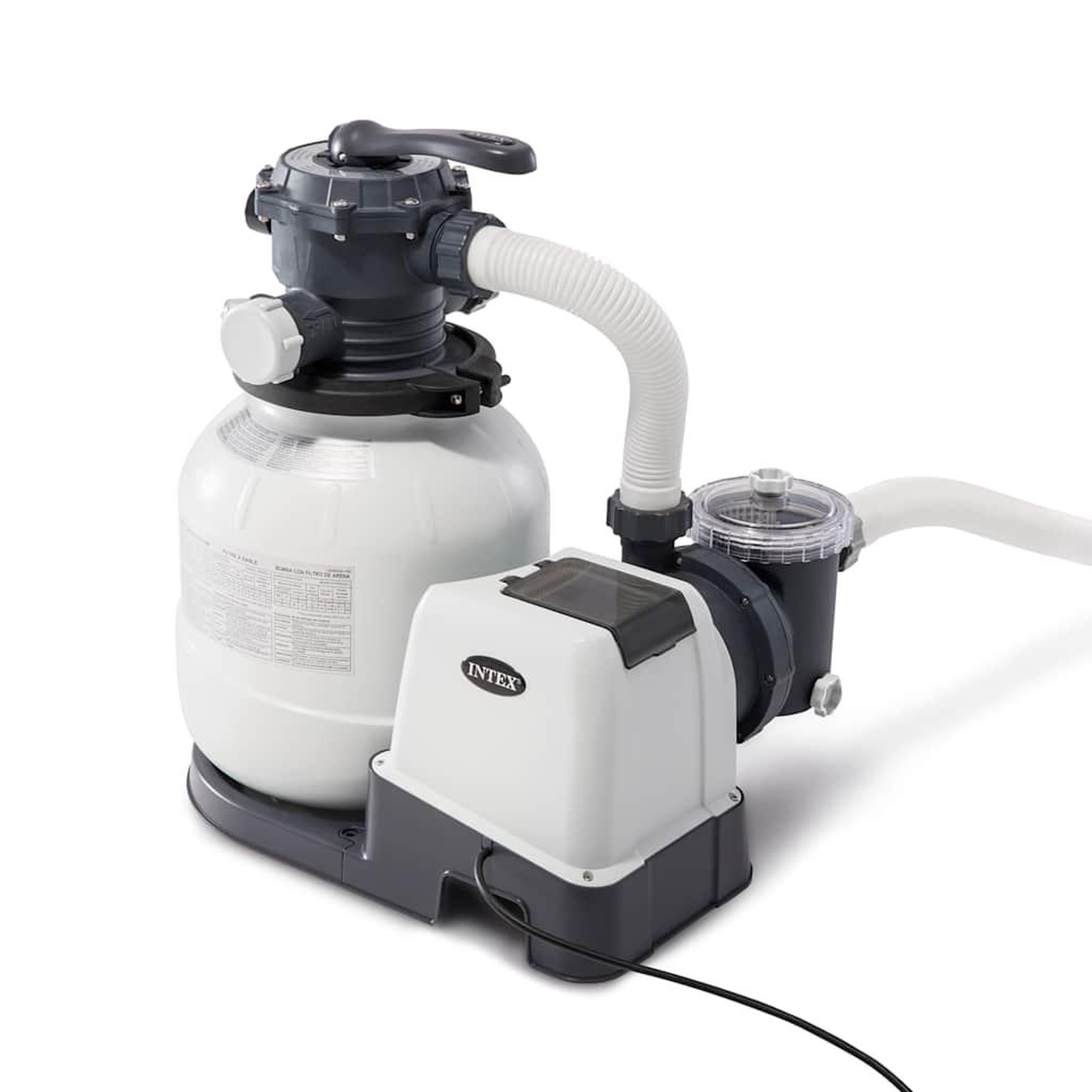 Voir la diapositive 2 : INTEX Intex pompe de filtration a sable krystal clear 26646gs 7,9 m³/h