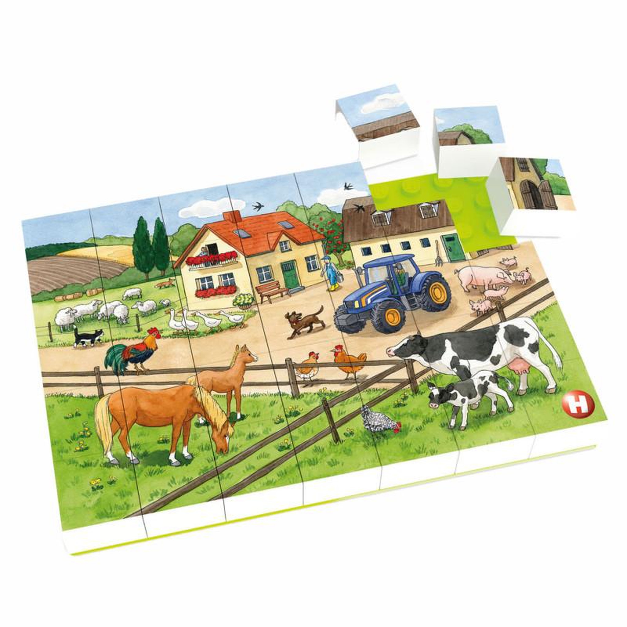 HUBELINO Hubelino Block Puzzle Life on the Farm, 35st. 410184
