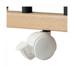 COMBELLE Sachet de 4 roulettes pivotantes avec frein pour lit blanc - Mobilier de puériculture