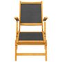 Voir la diapositive 4 : VIDAXL Chaise longue d'exterieur avec table Acacia massif et textilene