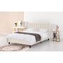 Voir la diapositive 3 : CONCEPT USINE Lit 140x190 cm en velours beige CAMBRIDGE