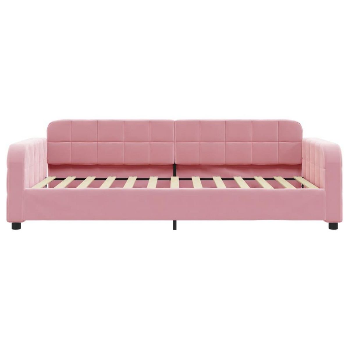 VIDAXL Lit de jour avec matelas rose 100x200 cm velours