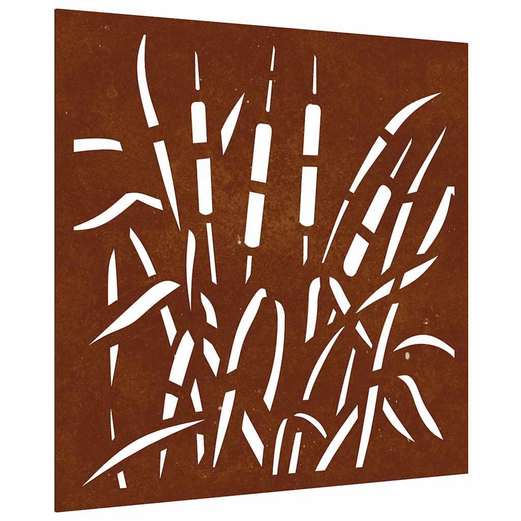 VIDAXL Decoration murale jardin 55x55 cm acier corten design d'herbe