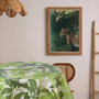 Voir la diapositive 2 : HABITABLE Nappe en toile cirée ronde motif tropical MONKEY - Diam. 150 cm