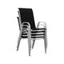 Voir la diapositive 4 : Habitat et Jardin Fauteuil jardin Textilène  Cordoba  - Phoenix - Noir - Lot de 4