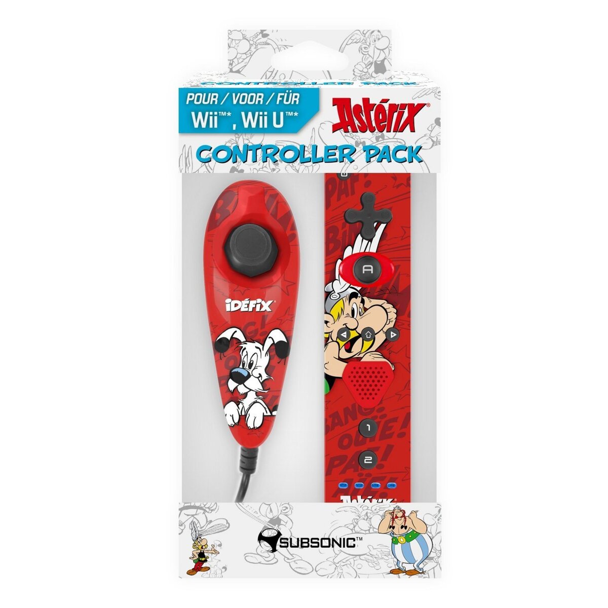Subsonic Asterix Controllers PACK Manette Console compatible Wii U Rouge