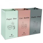 LINXOR Lot de 3 sacs de recyclage réutilisables pour tri sélectif - 160L