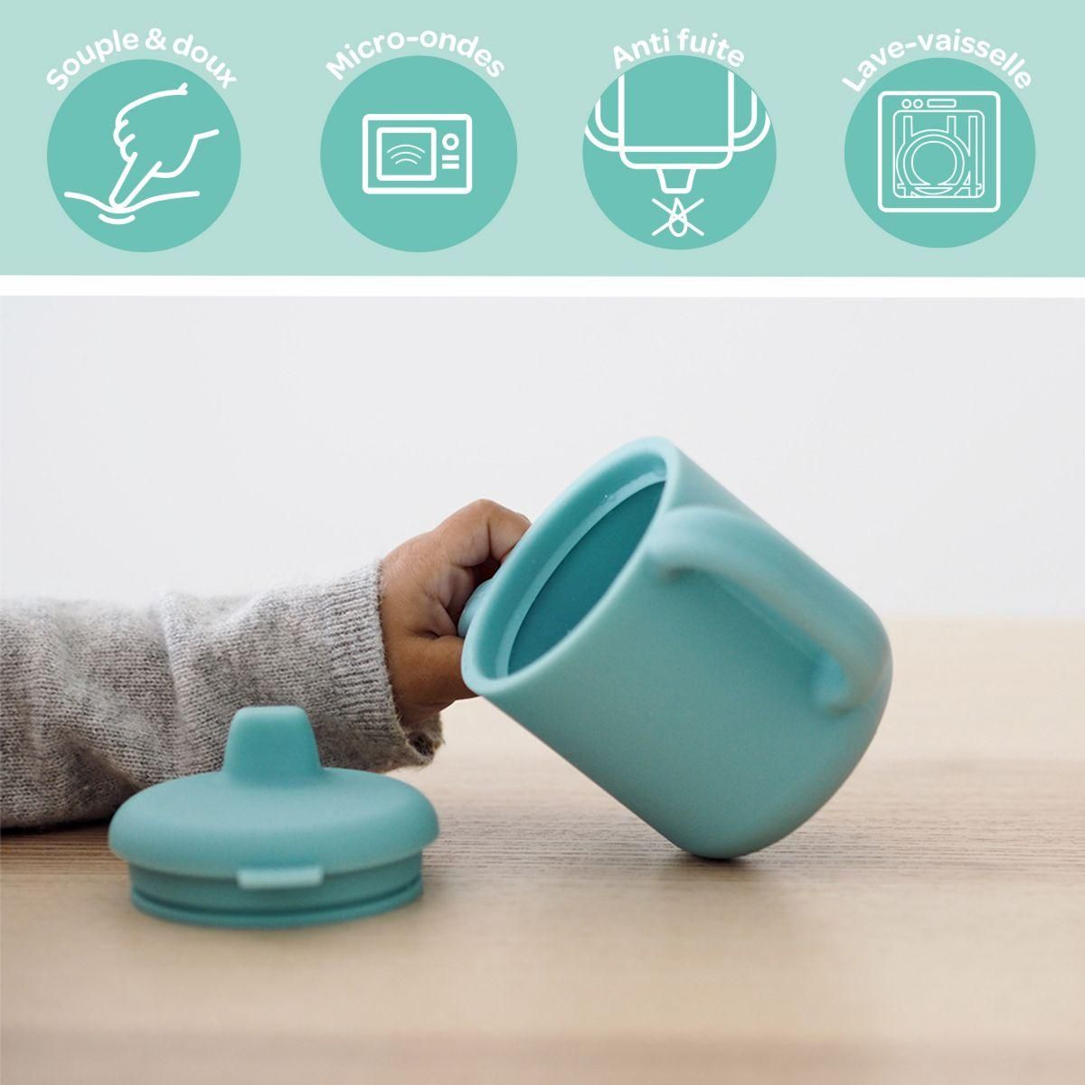 BEABA Tasse d apprentissage silicone blue