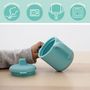 Voir la diapositive 3 : BEABA Tasse d apprentissage silicone blue