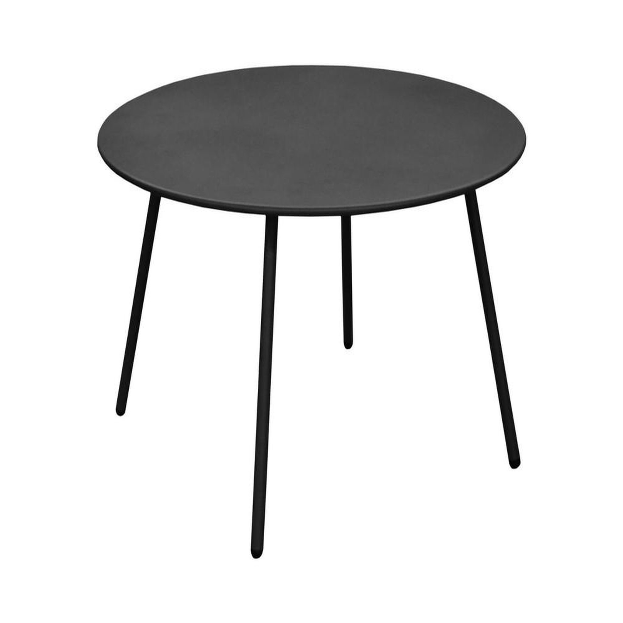 Proloisirs Table basse de jardin ronde en acier Rio - graphite Ø 70 cm