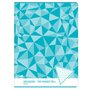 AUCHAN Cahier piqué 24x32cm 192 pages grands carreaux Seyes bleu motif triangles