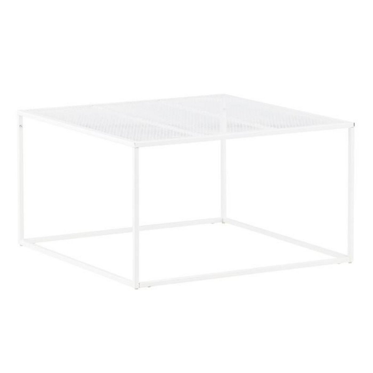Paris Prix Table Basse en Métal  Netz  80cm Blanc