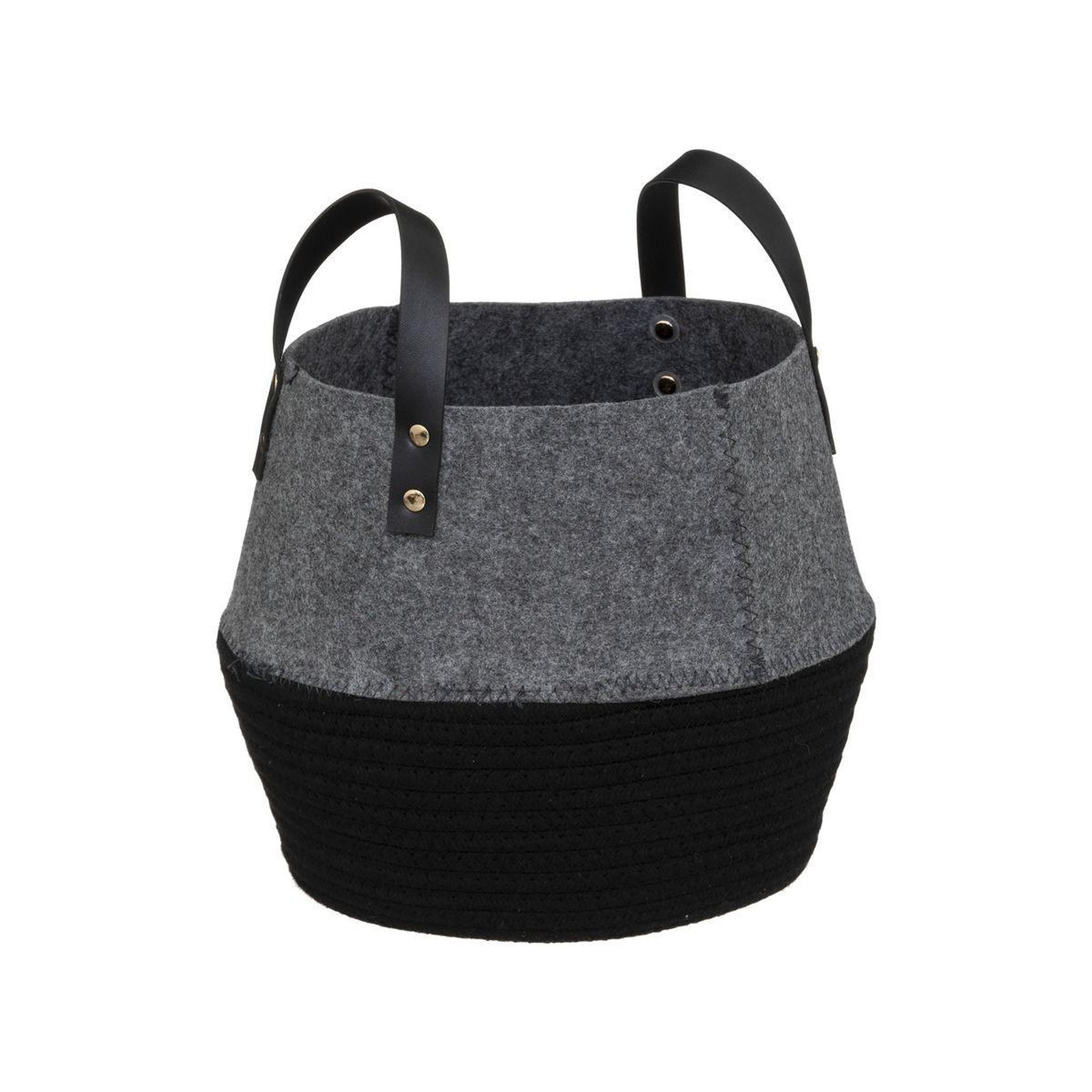 Voir la diapositive 4 : ATMOSPHERA Lot de 3 paniers déco  deep soul  43cm noir & gris