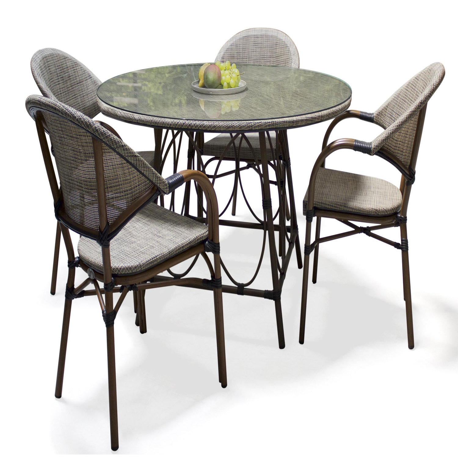 Dcb Garden Ensemble repas de jardin en aluminium (4 places)