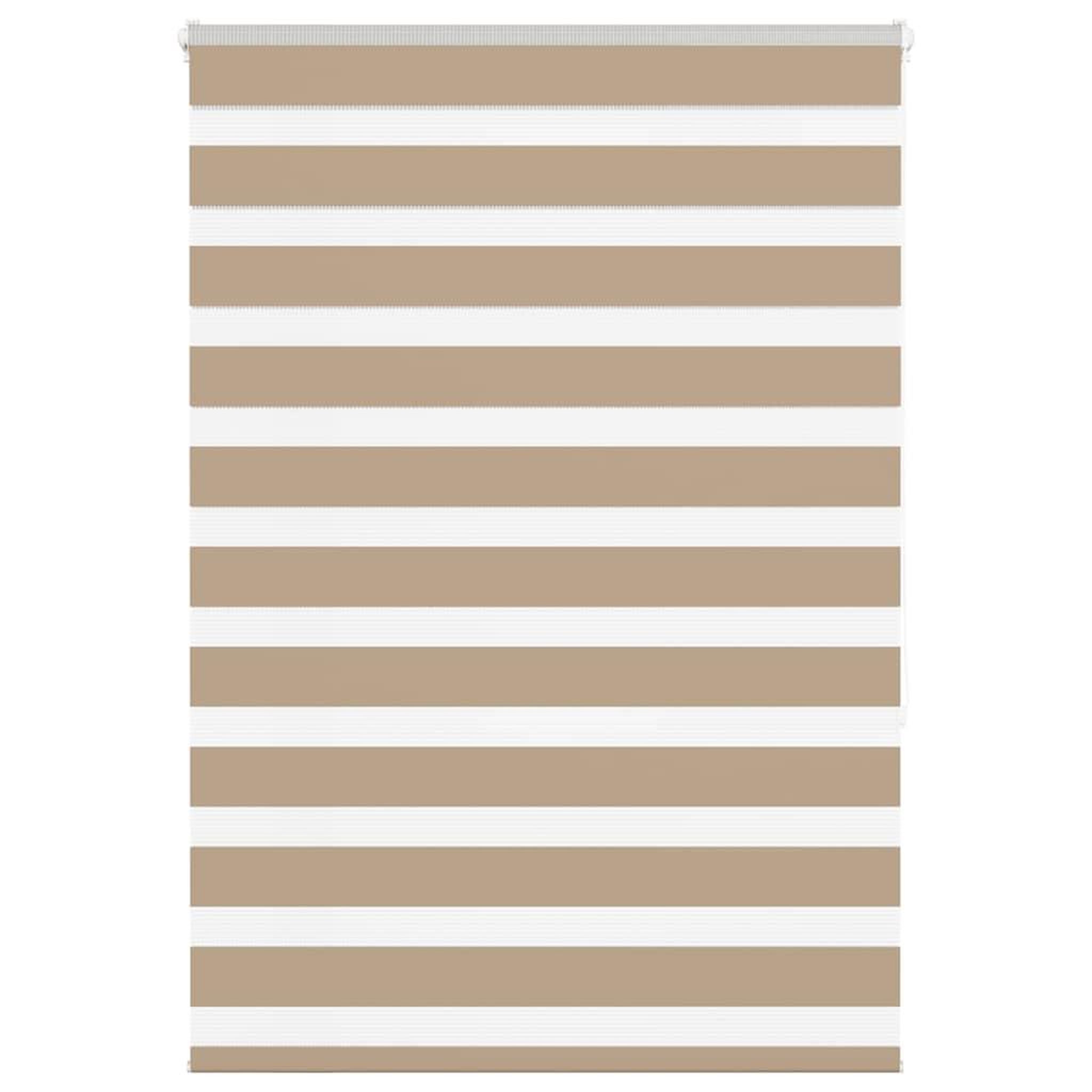 VIDAXL Store zebre marron sable largeur du tissu 105,9 cm polyester