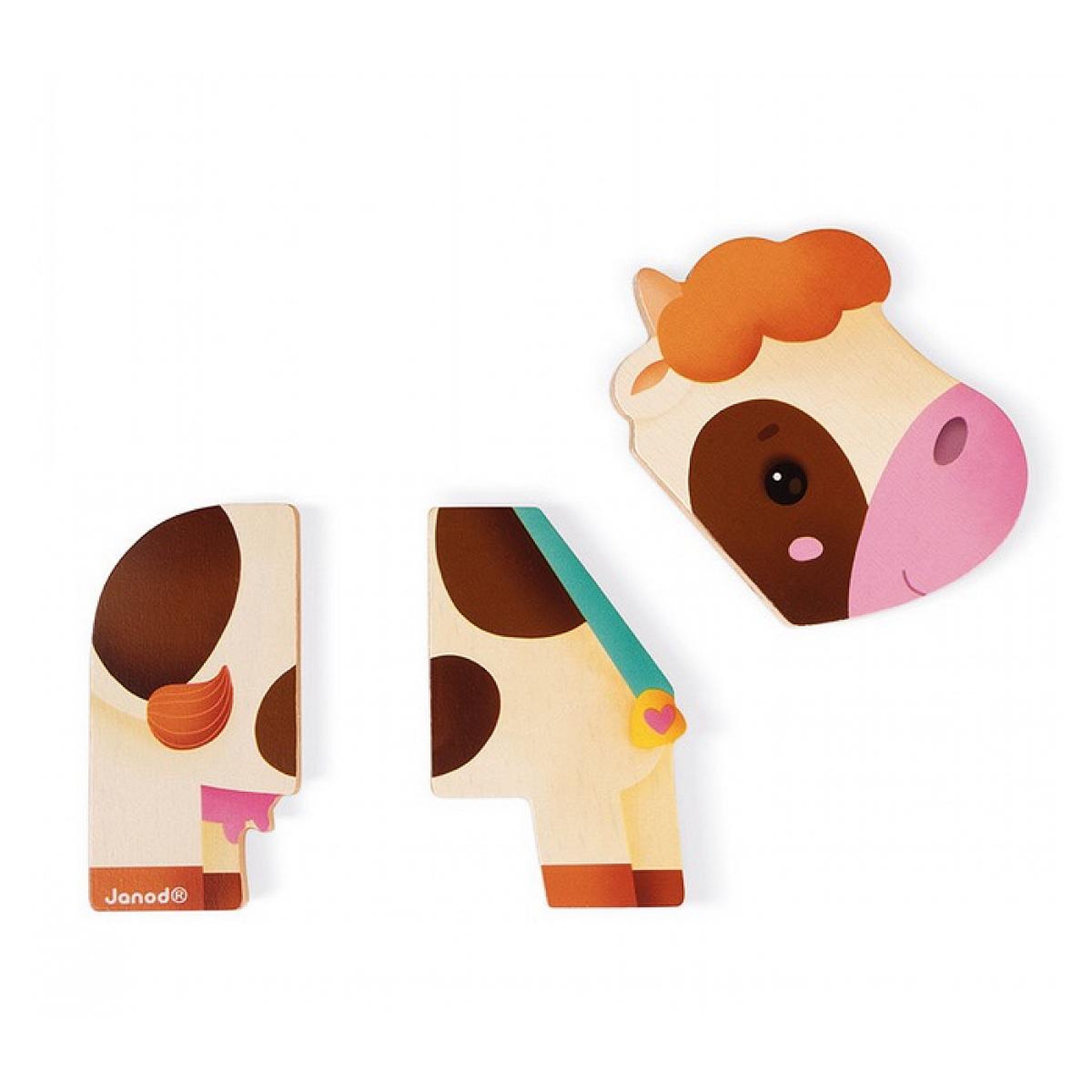 Voir la diapositive 2 : Juratoys-Janod Funny Magnets Pieces bois magnetiques Ferme