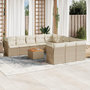 Voir la diapositive 1 : VIDAXL Salon de jardin avec coussins 12 pcs beige resine tressee