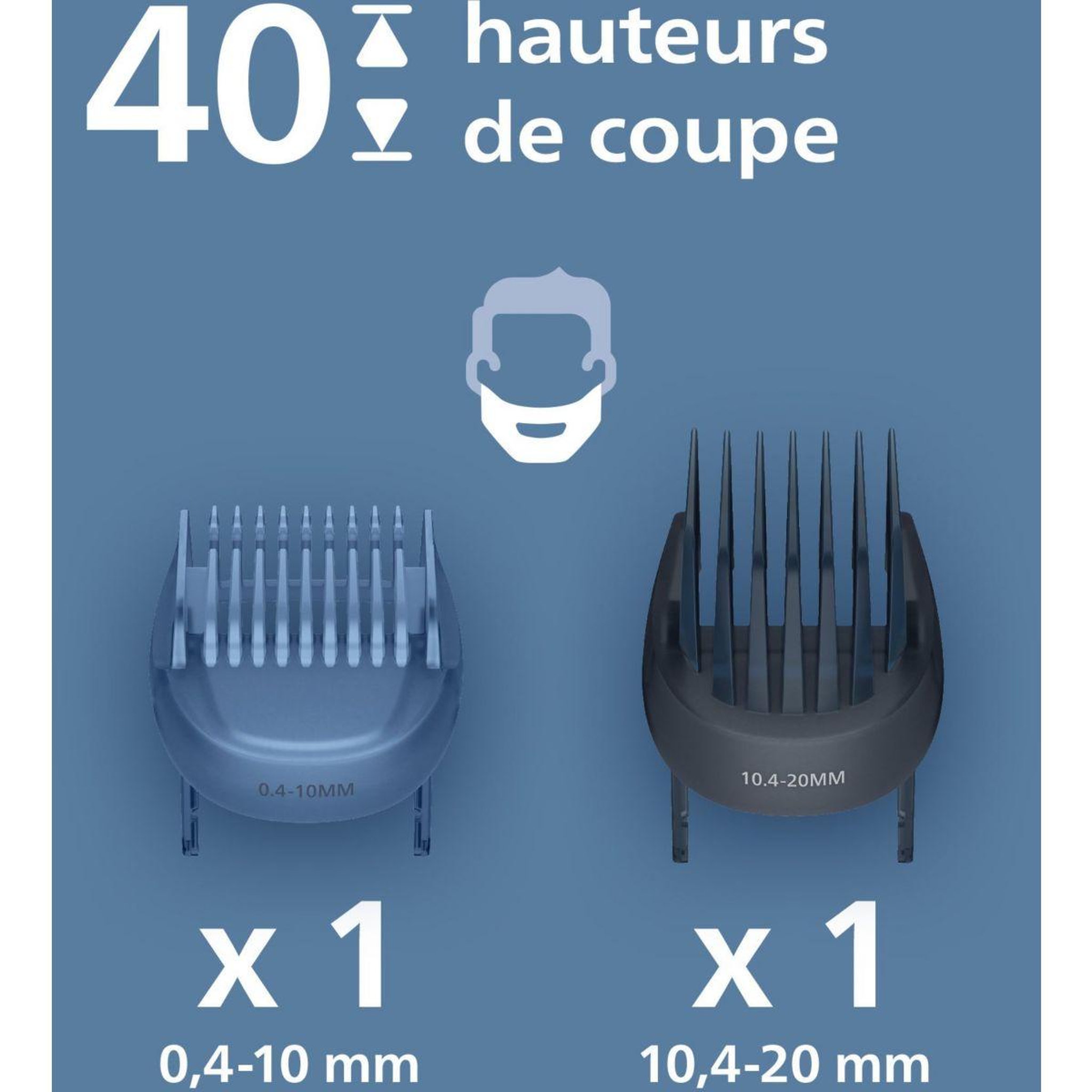 Voir la diapositive 4 : Philips Tondeuse barbe bt5775/15 series 5000, molette réglable,  40 hauteurs de coupe, précision 0,2 mm, autonomie 100 mn