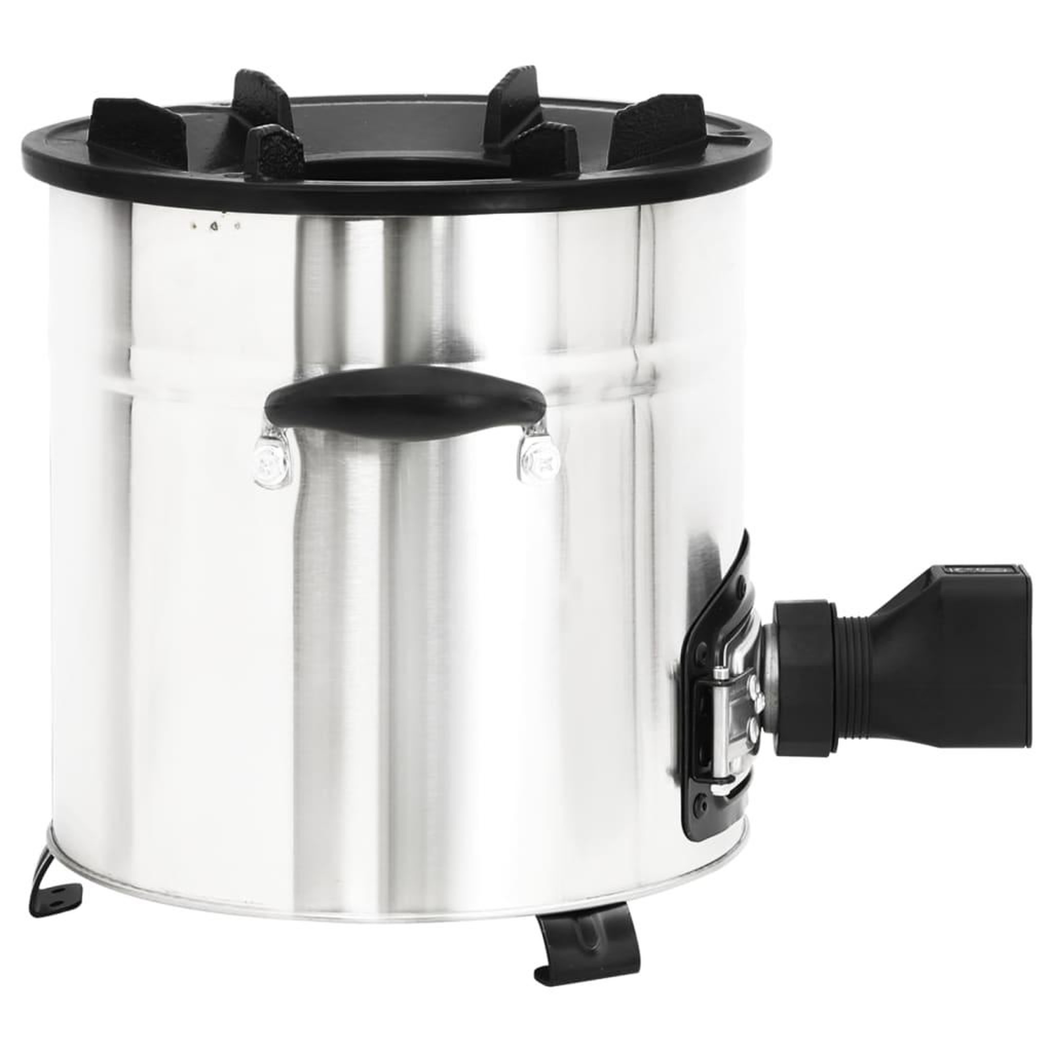 Voir la diapositive 5 : VIDAXL Poele a bois avec ventilateur USB Argente 35,5x26x28 cm Inox