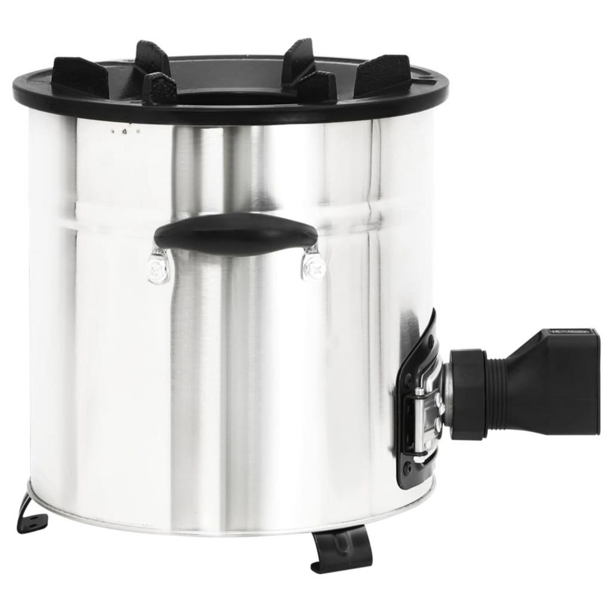 VIDAXL Poele a bois avec ventilateur USB Argente 35,5x26x28 cm Inox