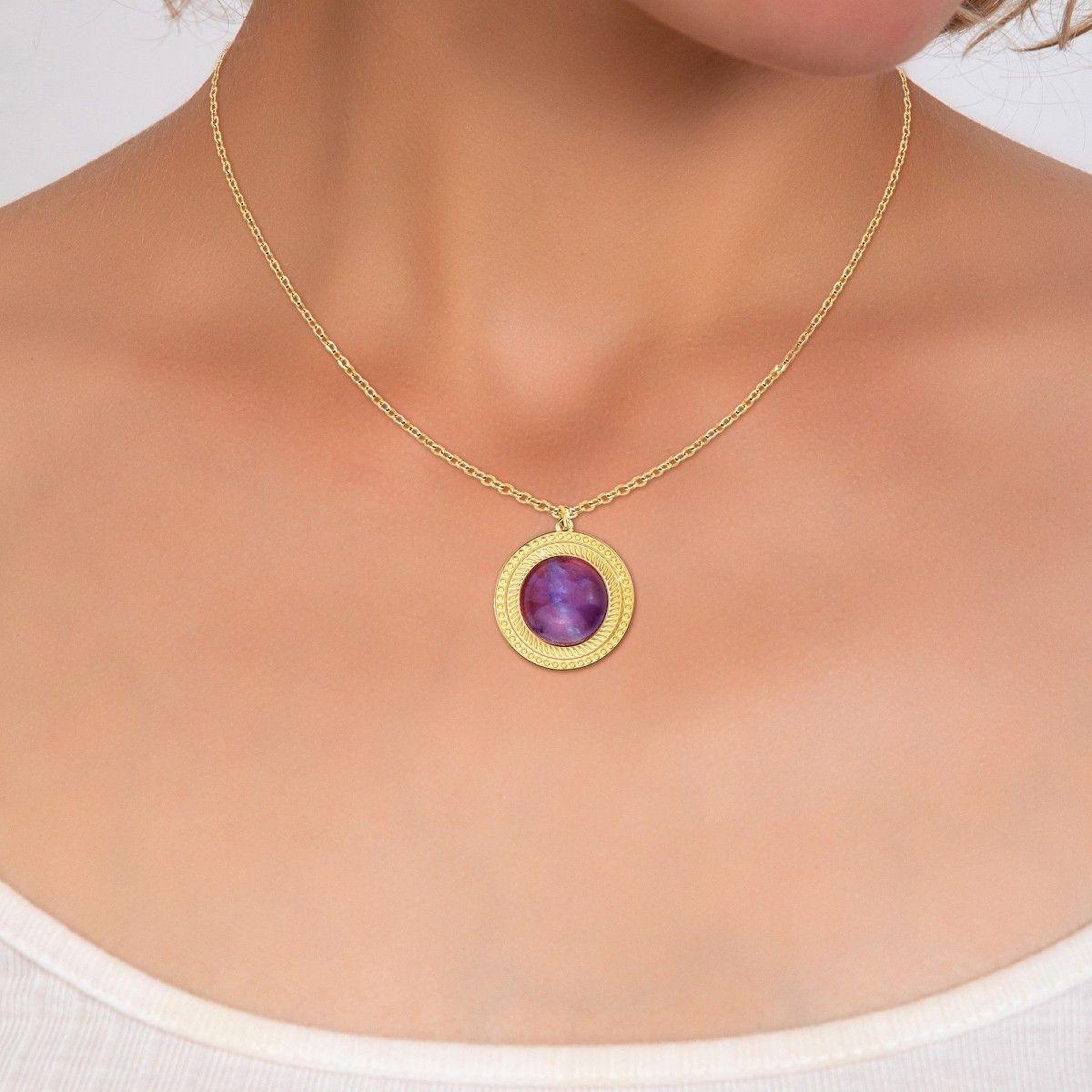 Voir la diapositive 2 : SC BOHEME Collier SC Bohème orné d'une pierre naturelle