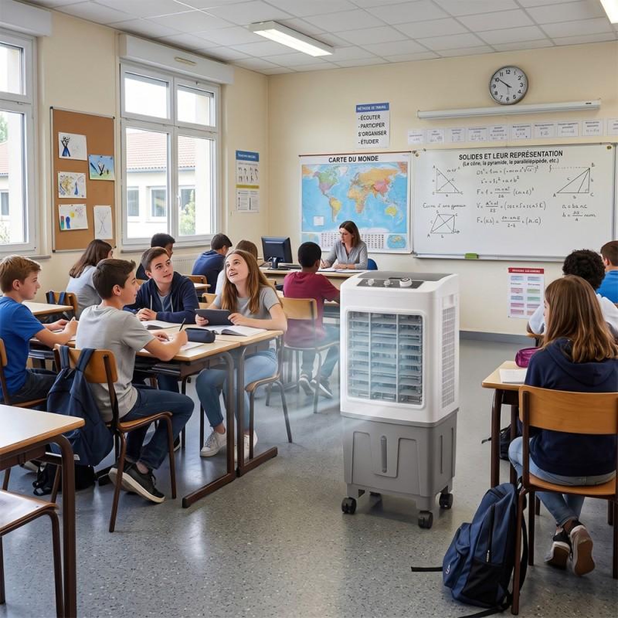 Voir la diapositive 4 : Rafraîchisseur d'air - 20 l - 3 vitesses - oscillation - jusqu'à 50 m²