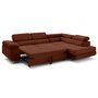 Voir la diapositive 5 : LISA DESIGN Zaria - canapé d'angle droit 5 places convertible avec coffre et têtières en velours côtelé grosses côtes