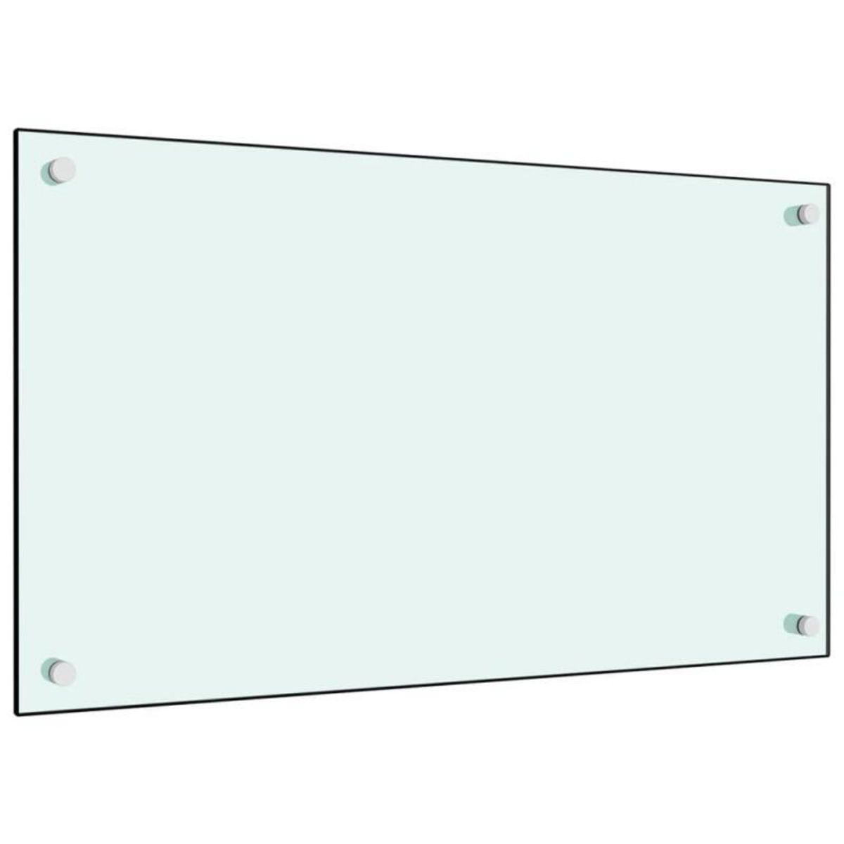 VIDAXL Dosserets de cuisine 2 pcs blanc 70x60 cm verre trempé