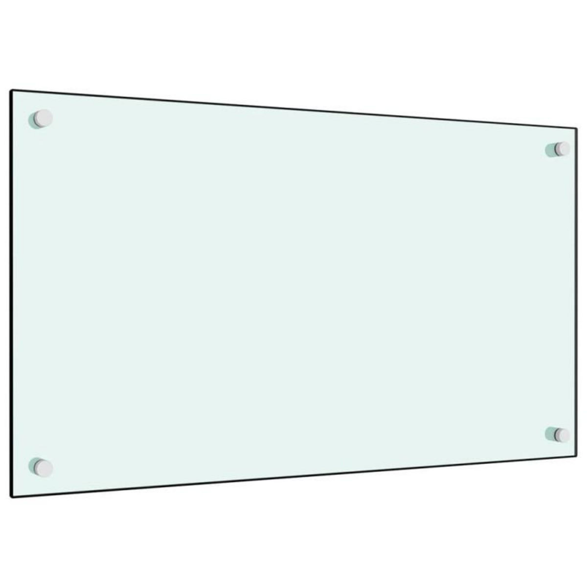 VIDAXL Dosserets de cuisine 2 pcs blanc 70x60 cm verre trempé