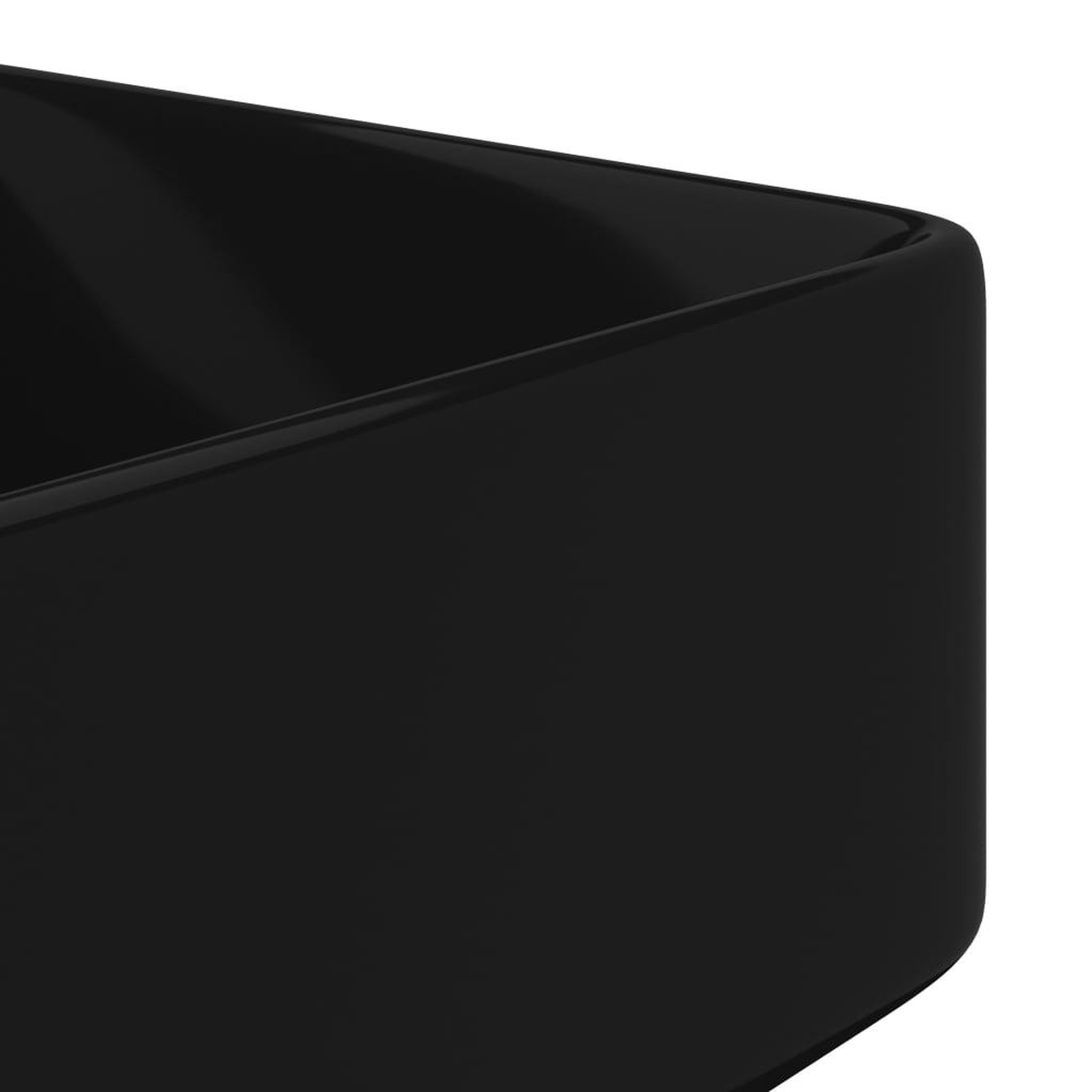 Voir la diapositive 5 : VIDAXL Vasque carree a trou pour robinet ceramique Noir pour salle de bain