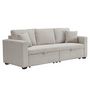 Voir la diapositive 1 : BEST MOBILIER Cyrus - canapé droit 3 places convertible en velours côtelé
