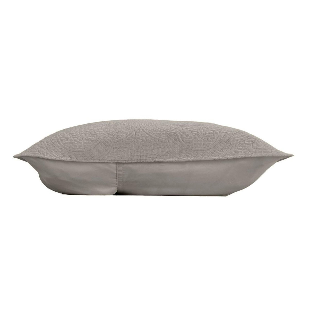 Paris Prix Couvre-Lit & 2 Housses de Coussin  Romane  240x260cm Gris