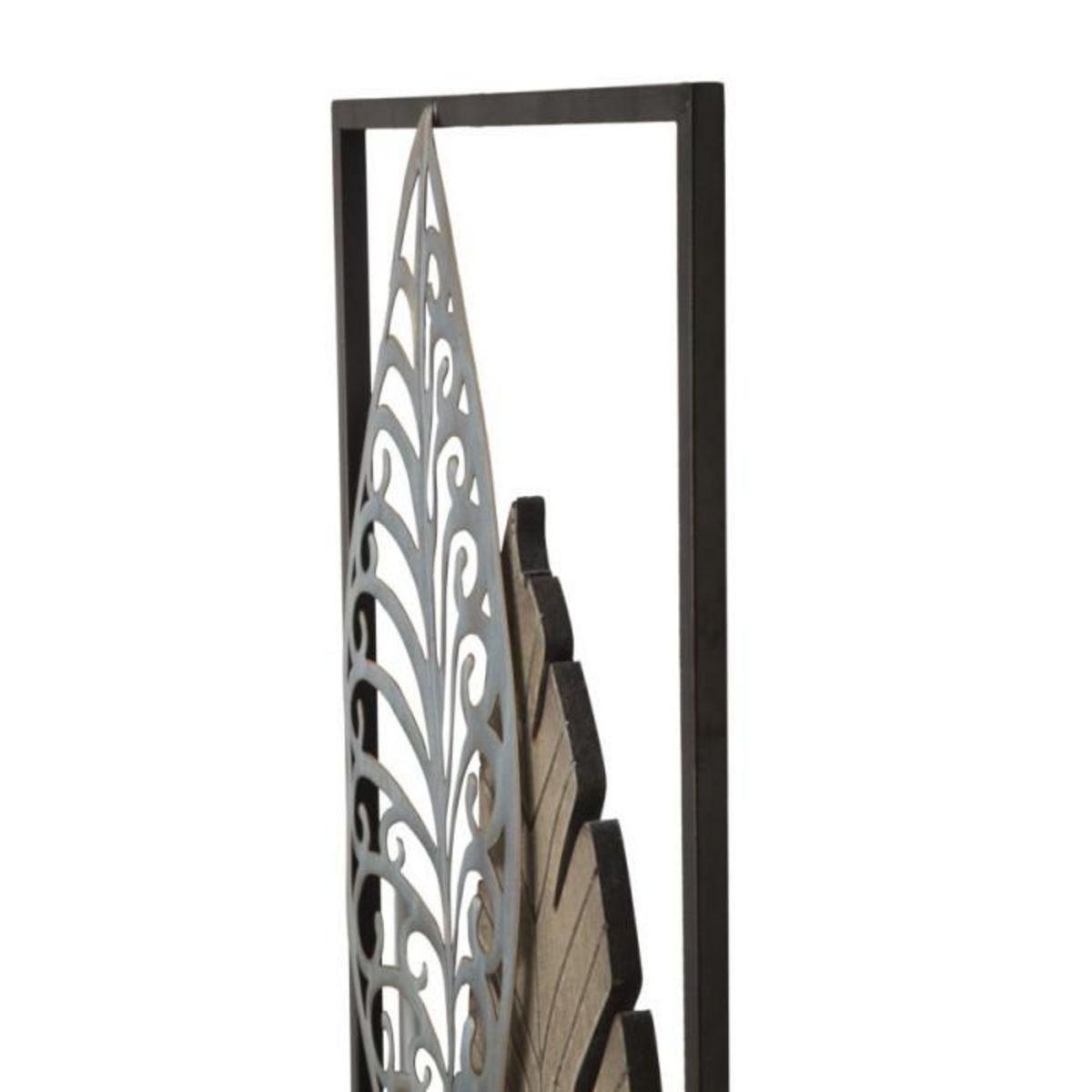 Paris Prix Déco Murale Encadrée en Métal  Foglie  99cm Argent & Or