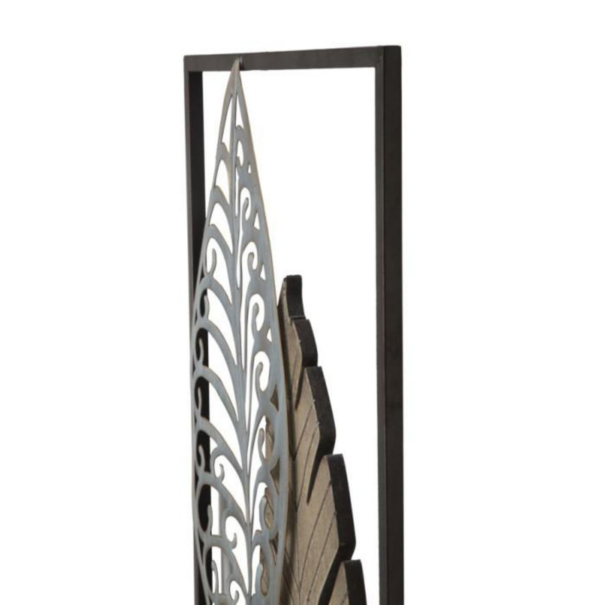 Paris Prix Déco Murale Encadrée en Métal  Foglie  99cm Argent & Or