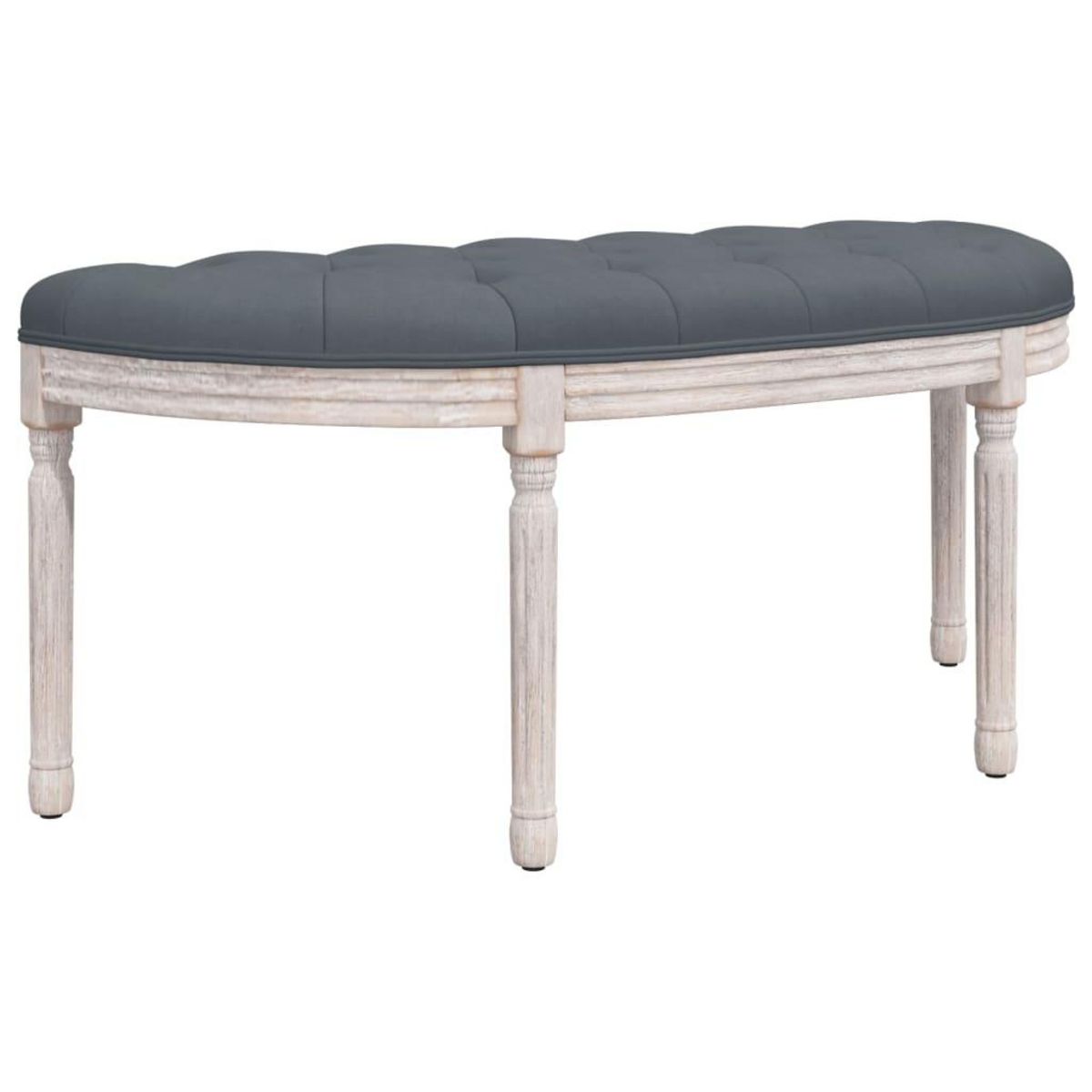 VIDAXL Banc Gris fonce 110,5x45x49 cm Velours