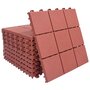 Voir la diapositive 1 : VIDAXL Carreaux de terrasse 10 pcs Rouge 30,5x30,5 cm Plastique
