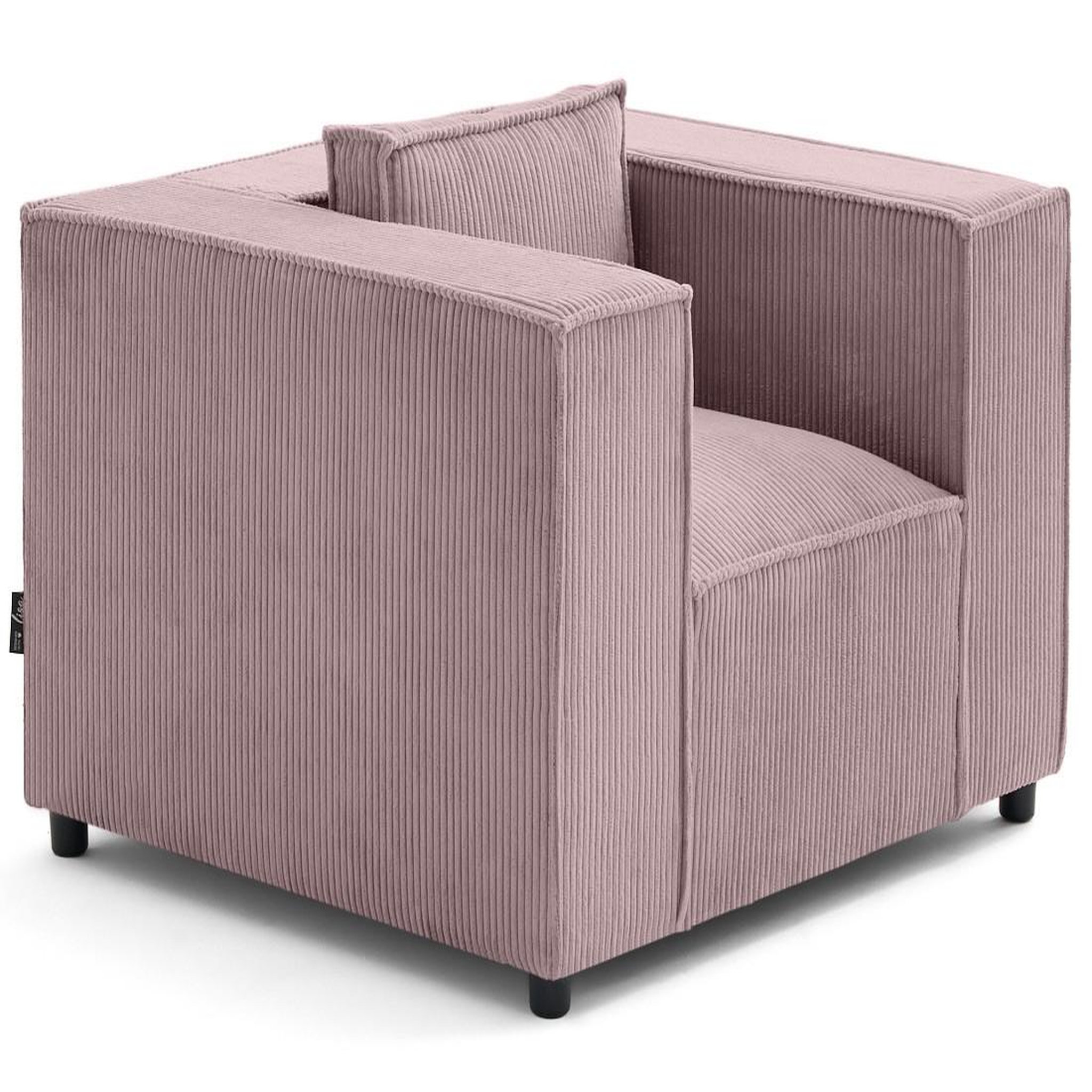Voir la diapositive 2 : LISA DESIGN Stella - fauteuil en velours côtelé