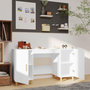 Voir la diapositive 3 : VIDAXL Bureau Blanc 140x50x75 cm Bois d'ingenierie
