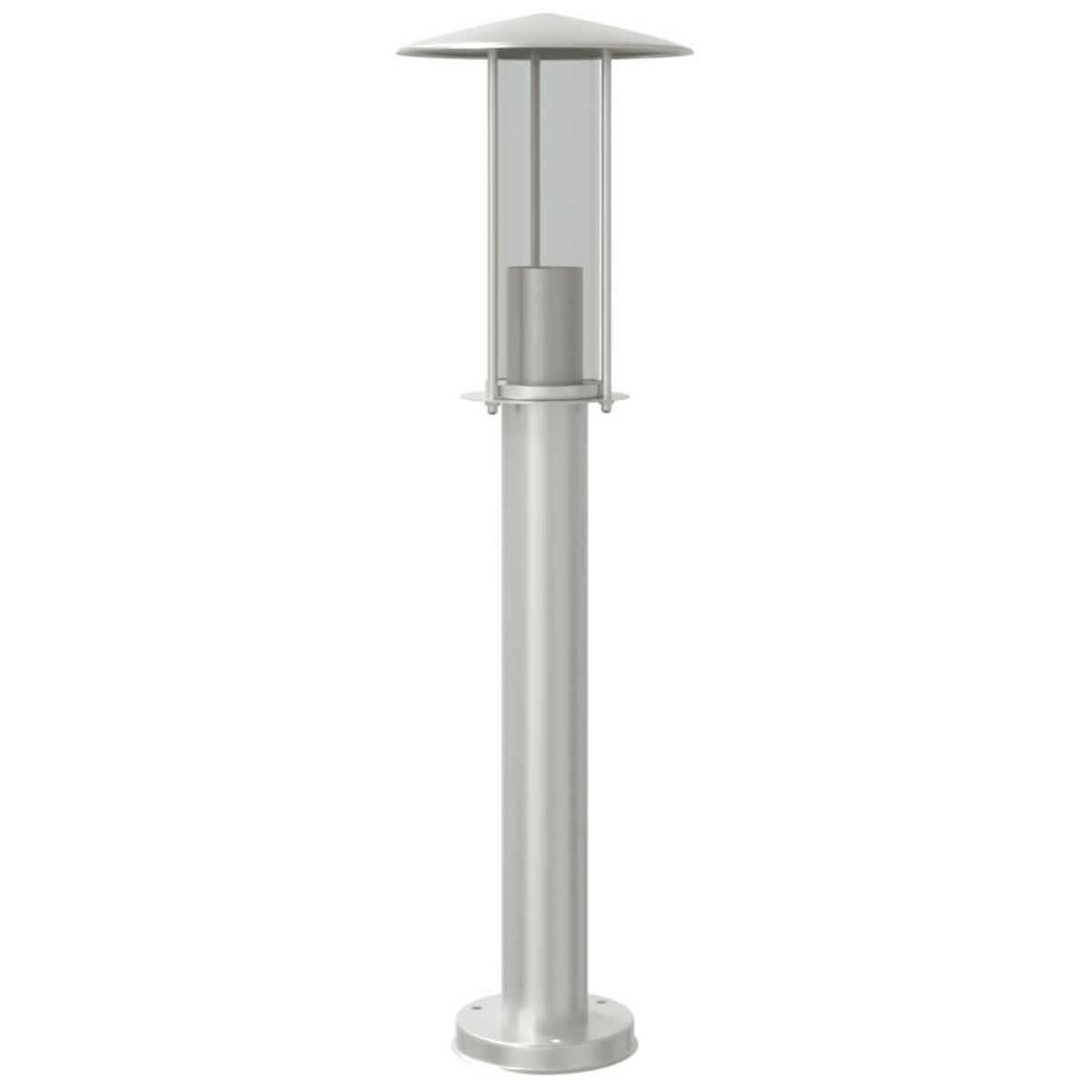 VIDAXL Lampadaire d'exterieur argente 60 cm acier inoxydable