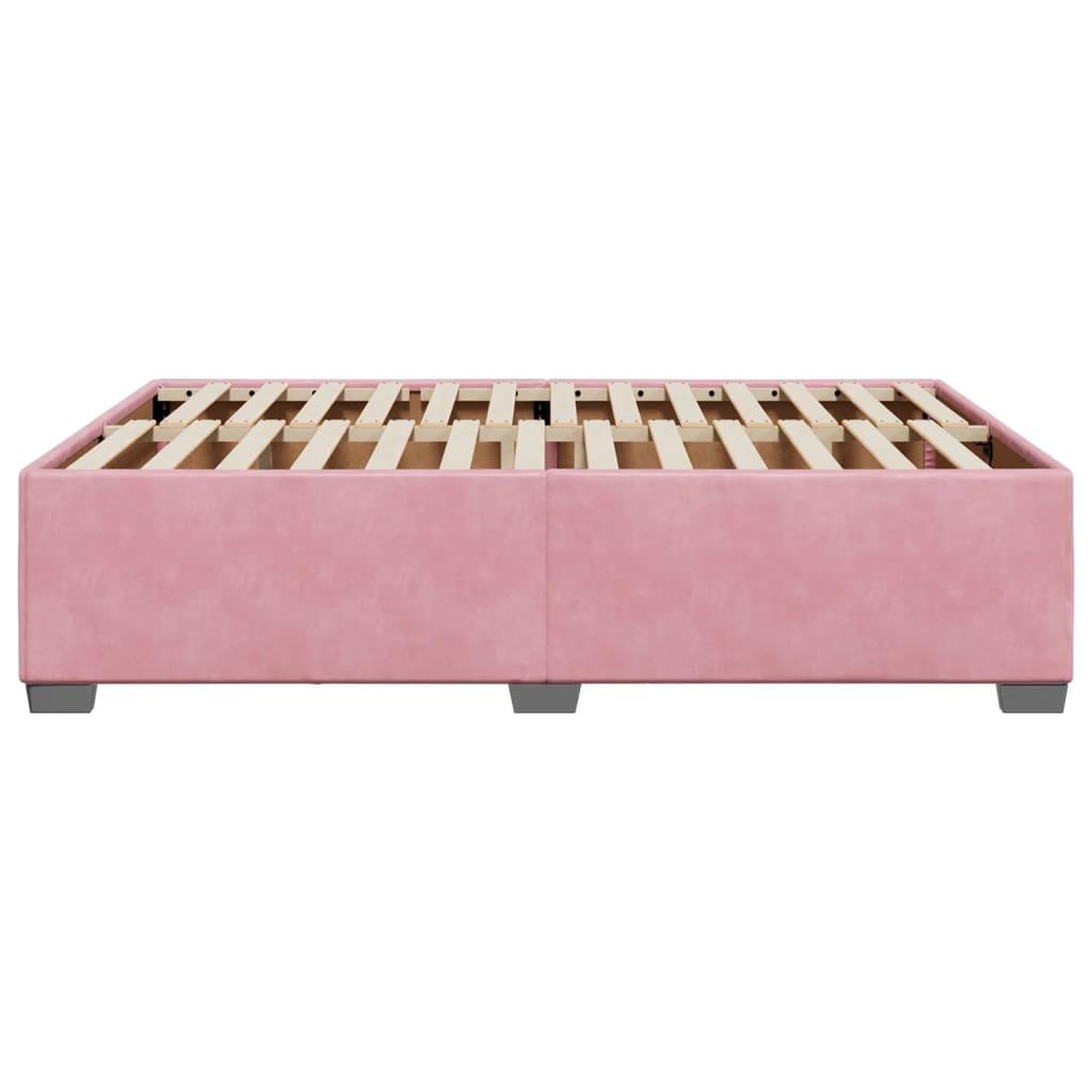 Voir la diapositive 5 : VIDAXL Cadre de lit sans matelas rose 140x190 cm velours