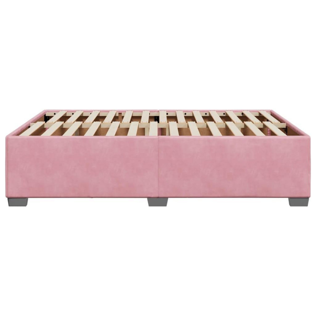VIDAXL Cadre de lit sans matelas rose 140x190 cm velours