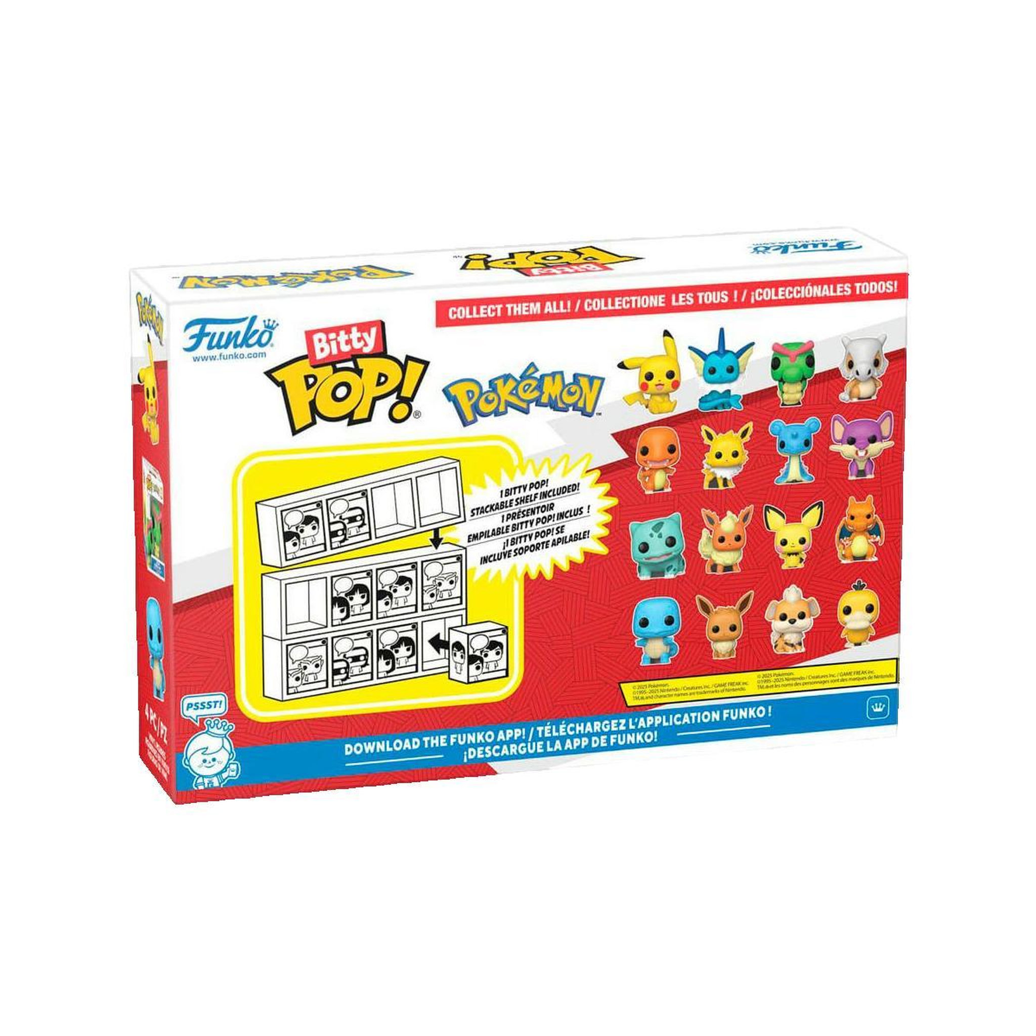 Voir la diapositive 2 : Funko Pack de 4 figurines Funko Bitty Pop Pokémon Charmander