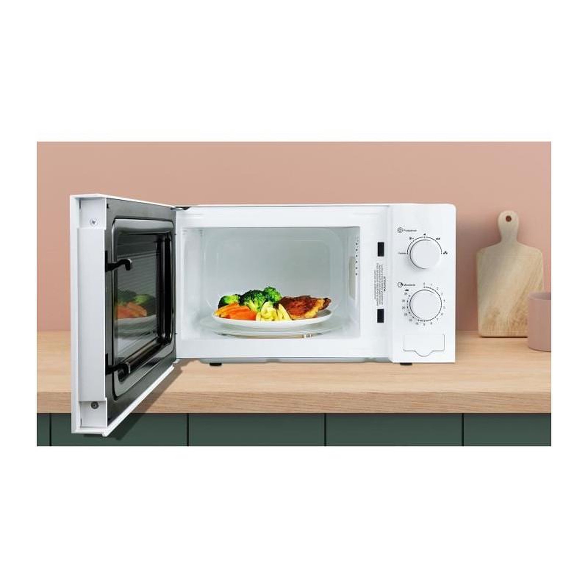 Voir la diapositive 6 : OCEANIC Micro-ondes OCEANIC MO20W11 Blanc 45,4 x H26,1 x P32,6 cm - 20L